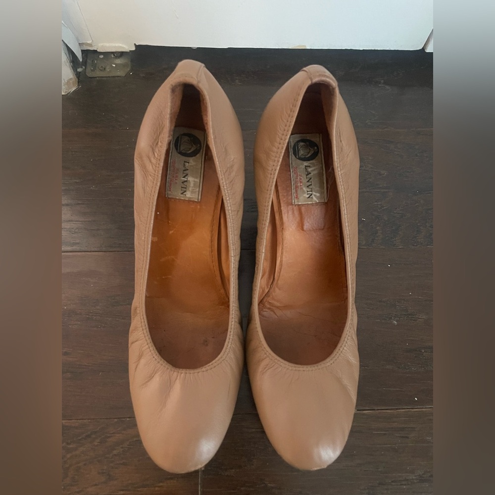 Lanvin Women's Tan Leather Wedges